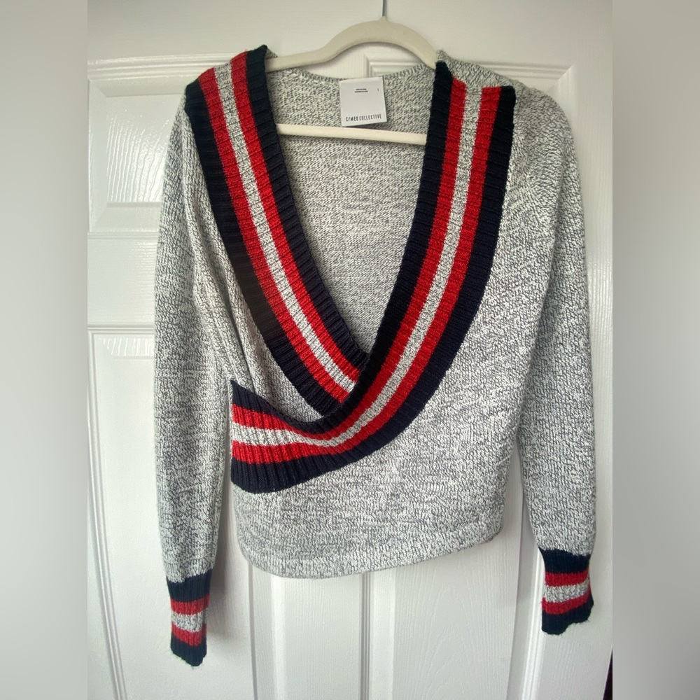 C/Meo Collective Women's Crossover Front Knit Wrap Sweater Top